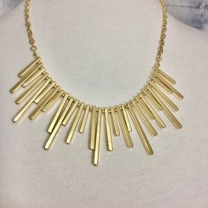 Gold Fringe Collar Necklace